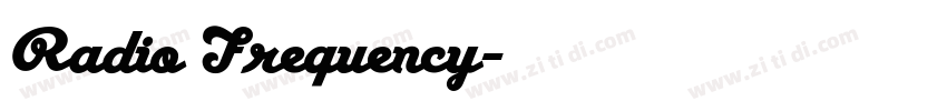Radio Frequency字体转换